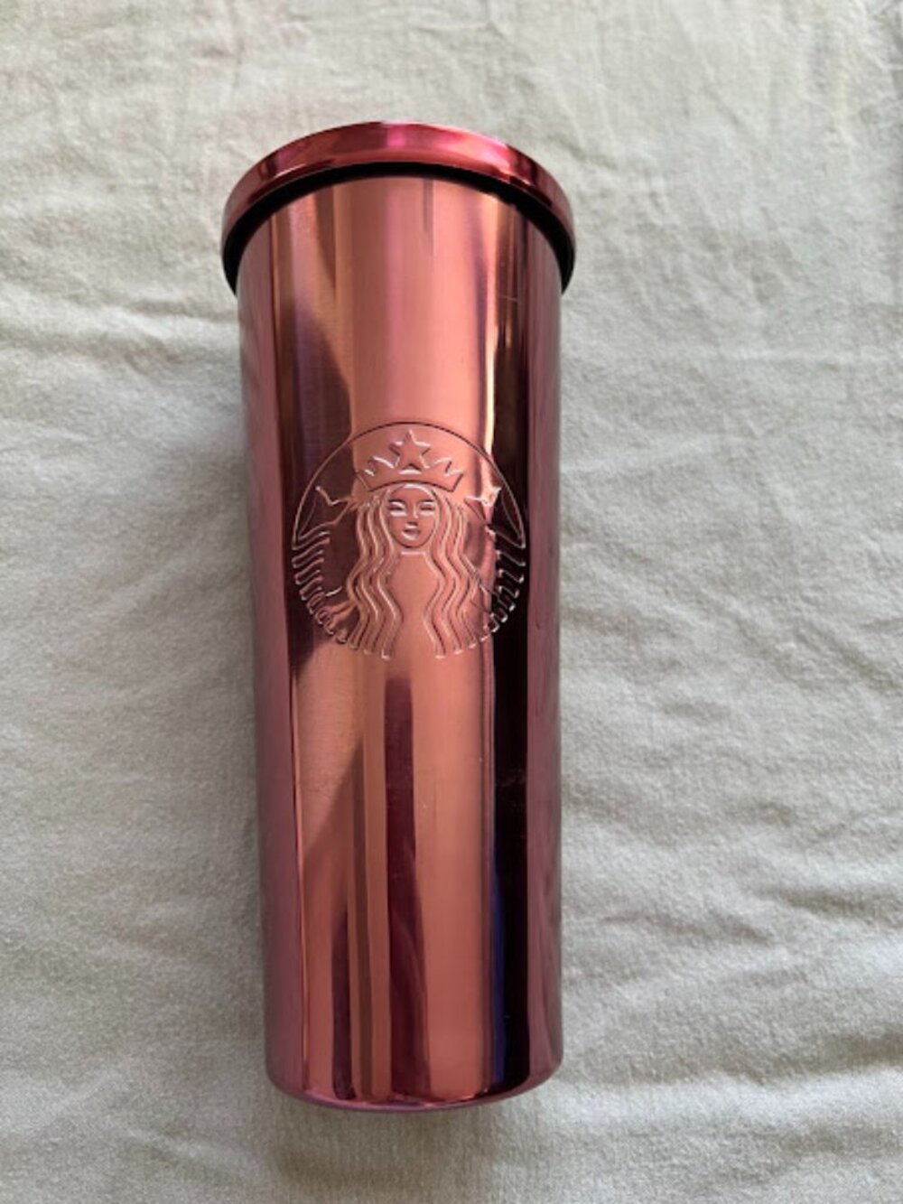 Starbucks Metallic Berry Pink Stainless Steel Tumbler Cold Cup 24 oz.